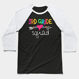 3Rd Grade Squad Third Teacher Student Team Back To School Baseball T-Shirt